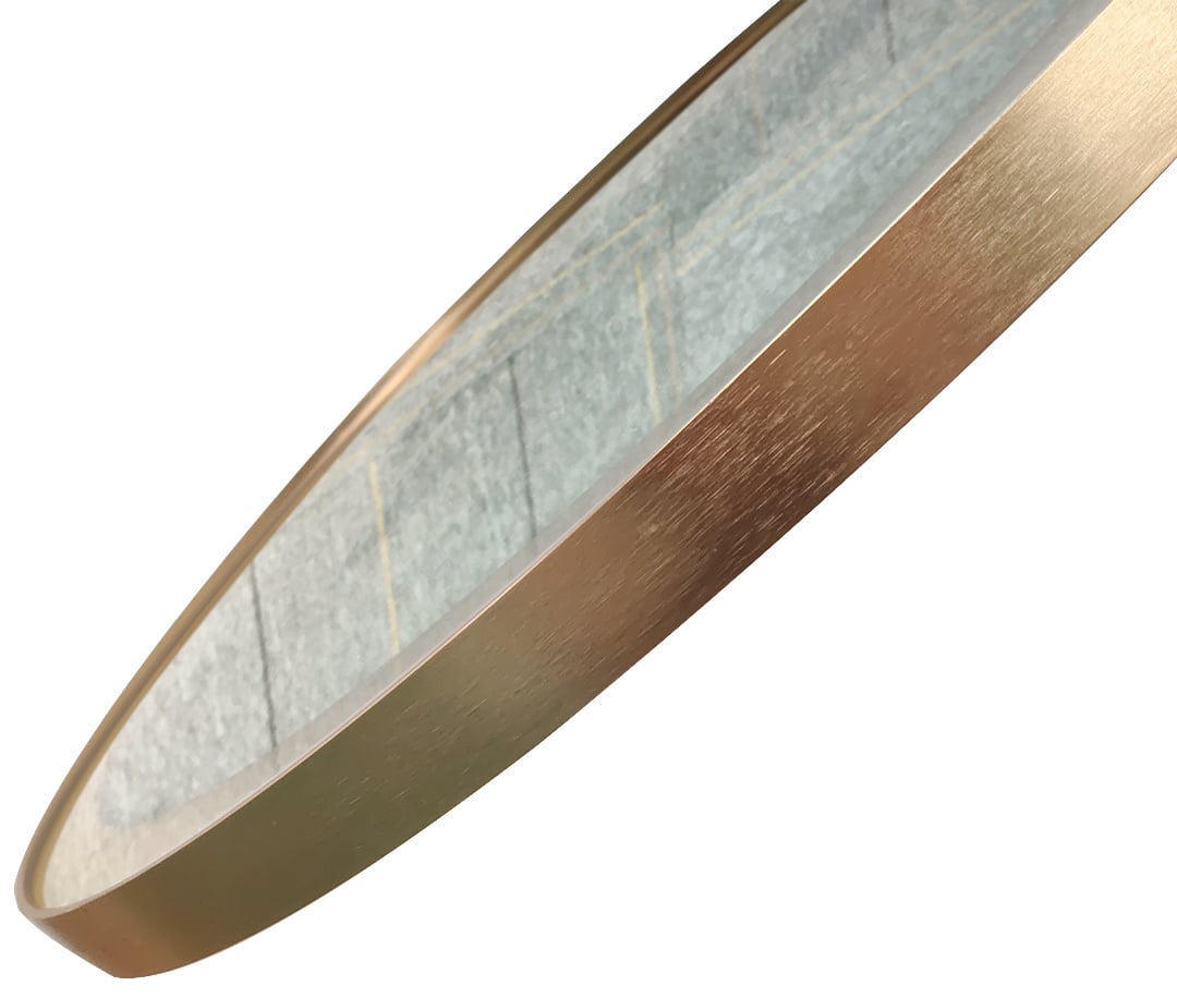 Spiegel rond 80 cm met gouden frame, led verlichting en anti condens