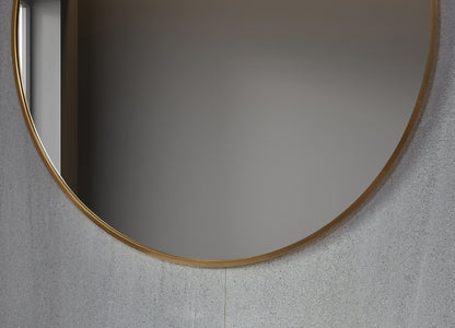 Miroir rond 80 cm avec cadre doré