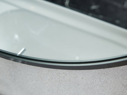 Miroir rond 80 cm avec sangle tendance cadre noir