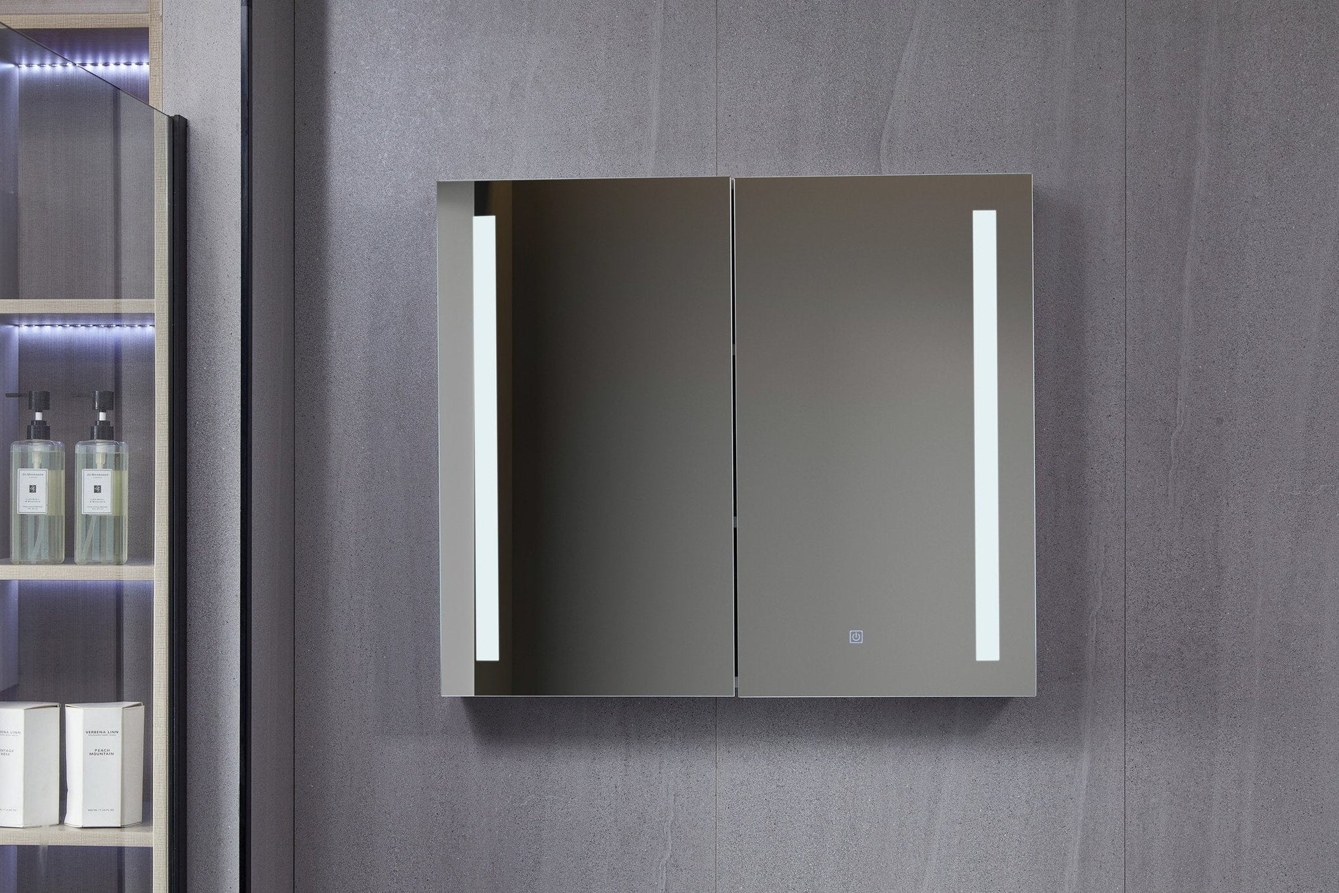 Armoire de toilette avec éclairage LED 80 (l) x 70 cm (h)