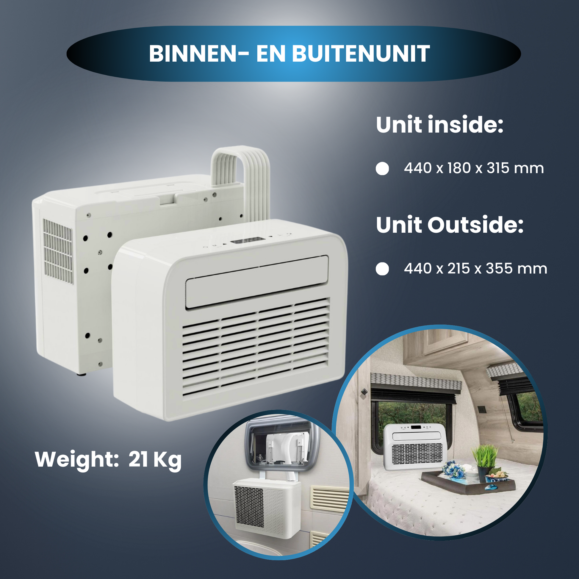 Climatiseur split caravane 5000BTU Wifi Quality Cooling