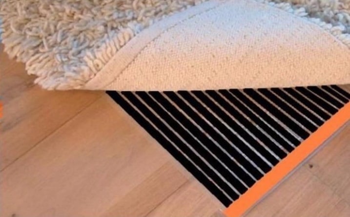 Moquette chauffante avec interrupteur