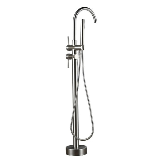 Mélangeur bain sur pied - avec douchette -chrome