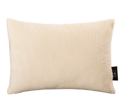 Coussin chauffant Warmy en teddy blanc cassé