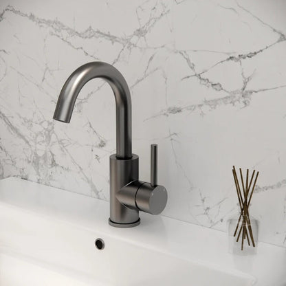 Robinet de lavabo en métal Gun avec bec pivotant à 180 degrés
