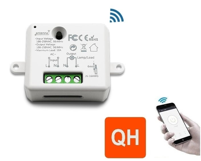 Wifi inbouwschakelaar 10A smartphone