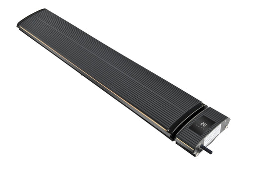 Chauffage de terrasse infrarouge Wifi noir avec 1800 - 2400Watt