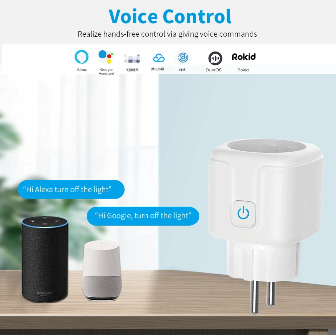 Compteur de consommation de prises intelligentes Wifi avec fonction de temporisation